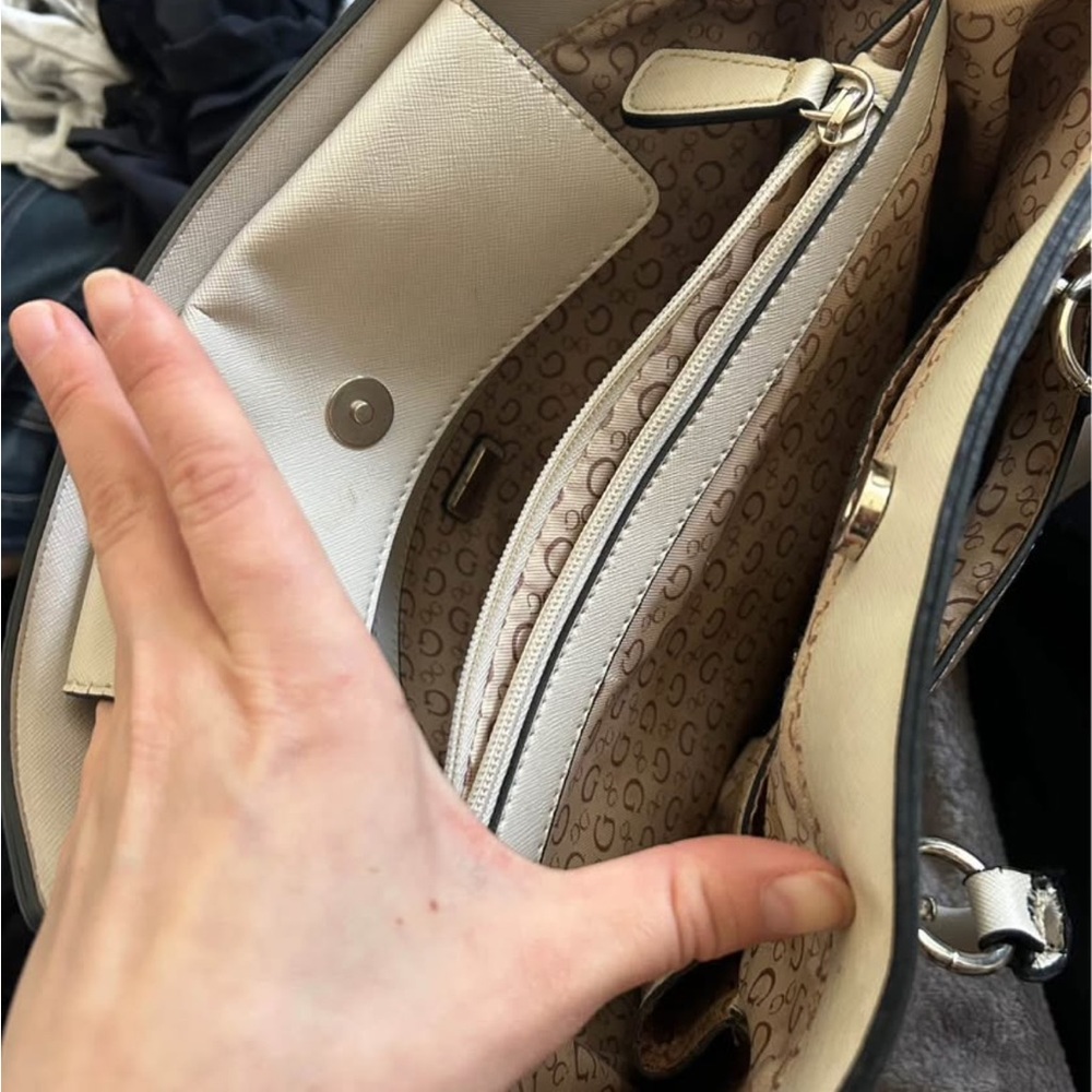 Cream and Tan Handbag